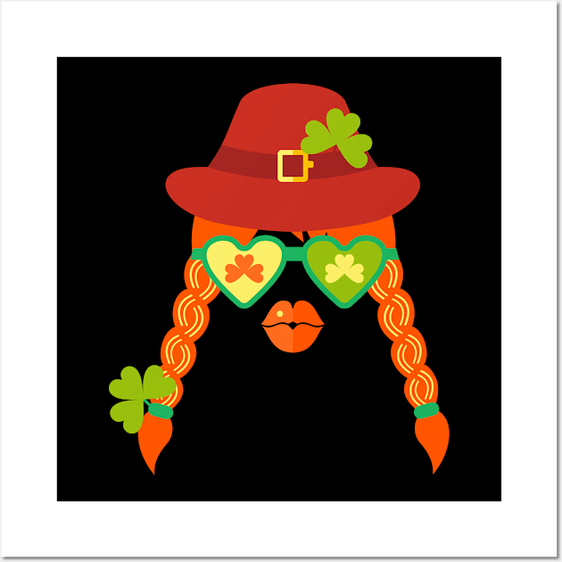 Irish Girl Character Saint Patricks Day Humor Wall Art by creative